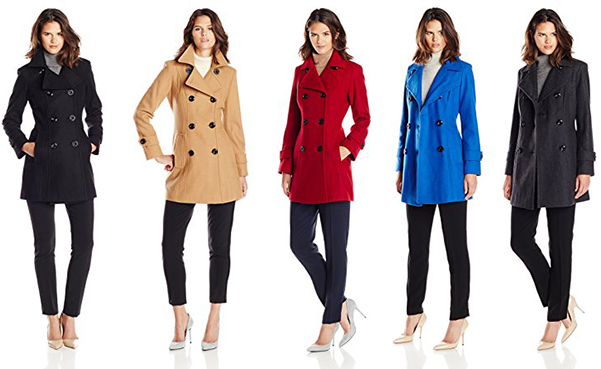 Anne Klein Women's Classic Double-Breasted Coat