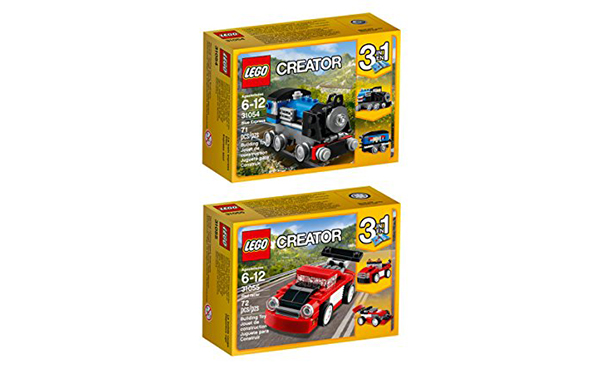 LEGO Creator Blue Express Red Racer Building Kit Bundle (143 Piece)