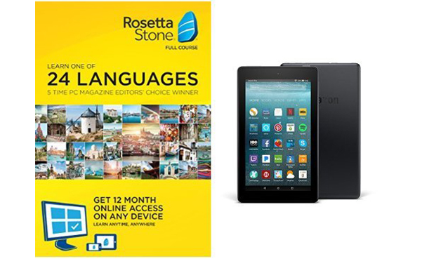 Rosetta Stone 12 Month Subscription with Fire 7 Tablet