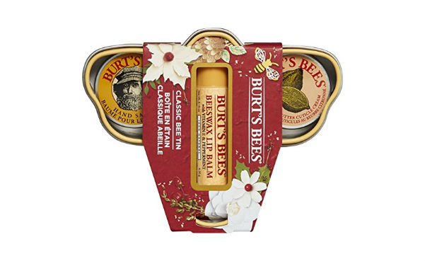Burt's Bees Classic Bee Tin Holiday Gift Set 3 Products in Box