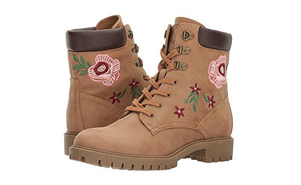 G by GUESS Women's Prinse Embroidered Hiking Boots