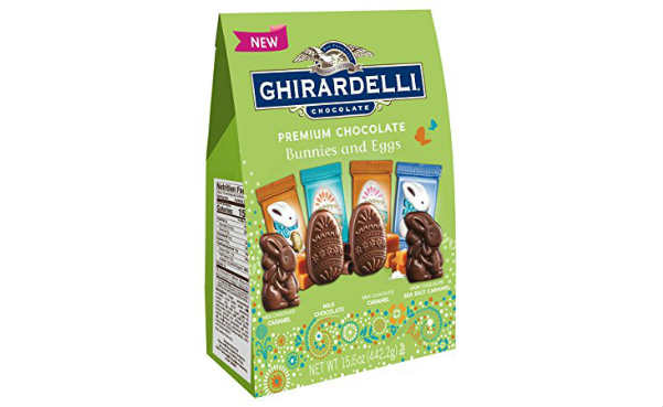 Ghirardelli Spring Milk and Caramel Egg and Bunny Shapes Bag