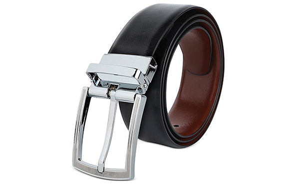 Savile Row Men's Top Grain Leather Reversible Belt