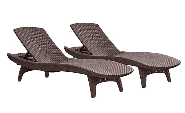 Keter Pacific Patio Chaise Lounge 2-Pack