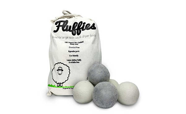 FLUFFIES 6XL Natural Softener Handmade and Organic Wool Dryer Balls