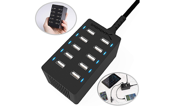 Sabrent 10-Port Family-Sized USB Rapid Charger