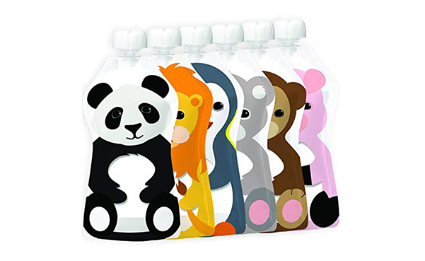 Squooshi Reusable Food Pouch, 6 Pack