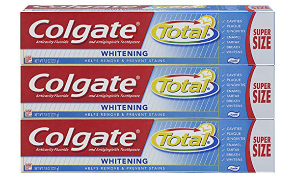 Colgate Total Whitening Toothpaste, 3 Count