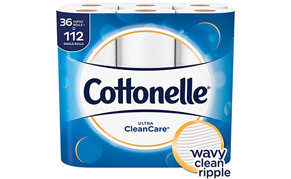 Cottonelle CleanCare Toilet Paper, 36 Family Rolls