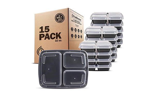 Freshware Meal prep containers, 15 Pack