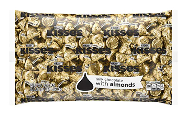 HERSHEY'S KISSES Chocolate Candy with Almonds