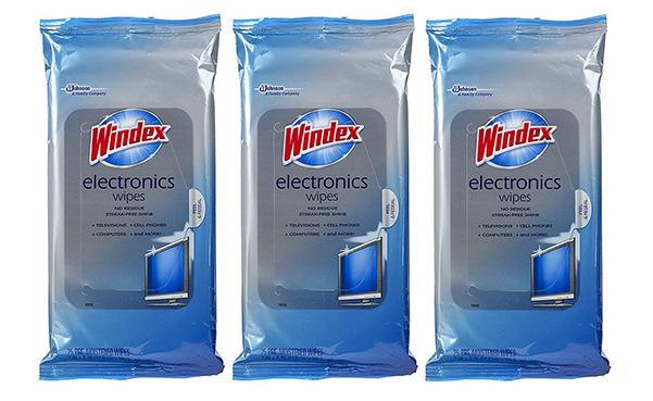 Windex Electronics Wipes, Pack of 3