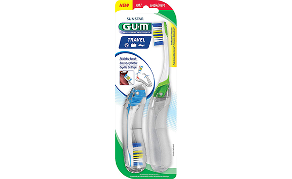 GUM Travel Toothbrush, 2 Count