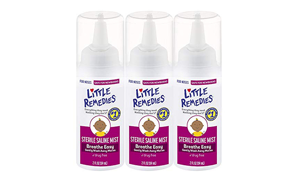Little Remedies Sterile Saline Mist, Pack of 3