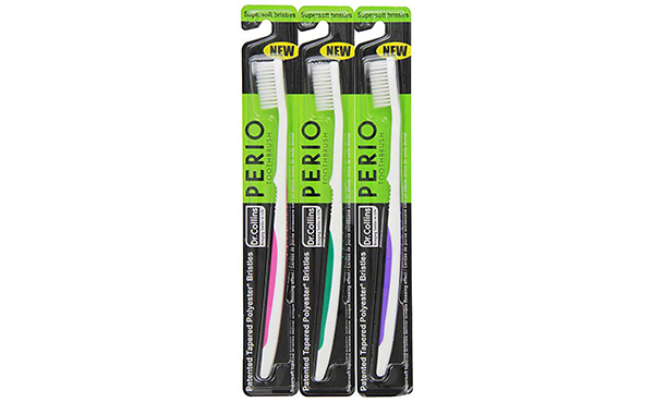 Dr. Collins Perio Toothbrush, Pack of 3