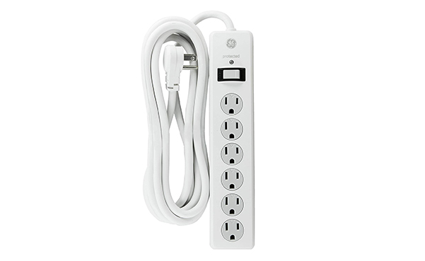 GE 10 Ft Power Strip Surge Protector
