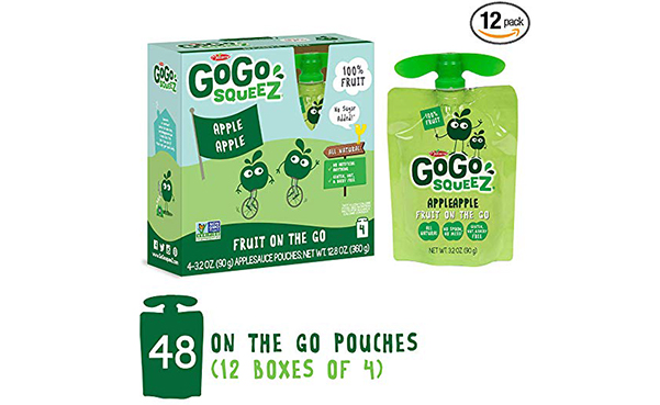 GoGo squeeZ Applesauce on the Go, 12 Boxes