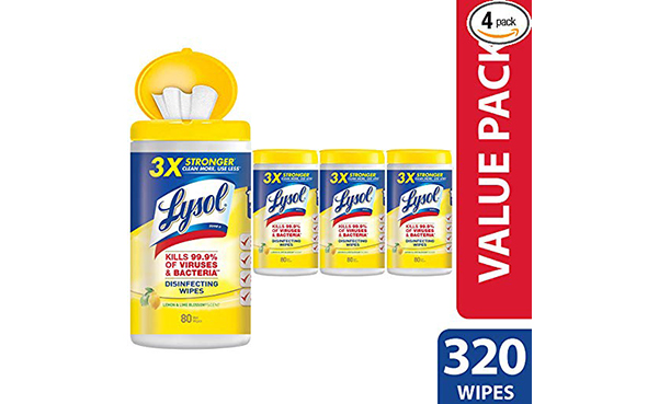 Lysol Lemon & Lime Blossom Disinfecting Wipe, 4 Pack
