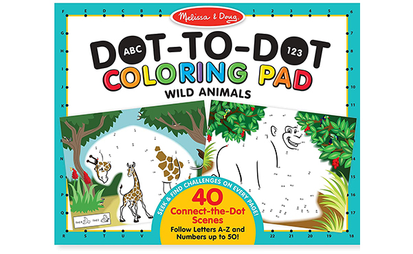 Melissa & Doug Wild Animals Dot-to-Dot Coloring Pad