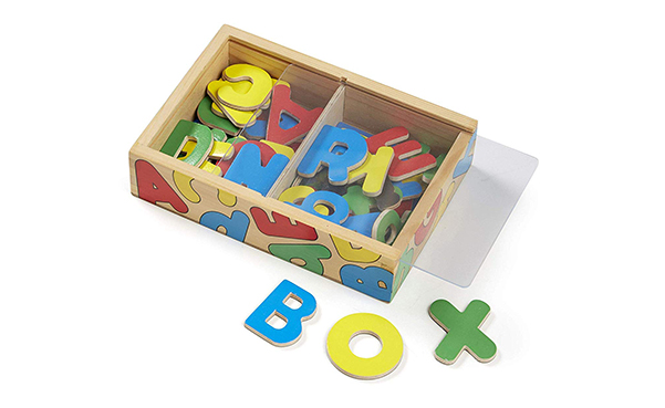 Melissa & Doug Wooden Alphabet Magnets in a Box