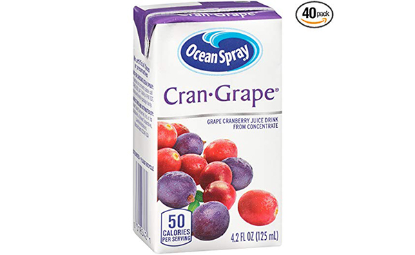 Ocean Spray Cran-Grape Juice Drink, Pack of 40