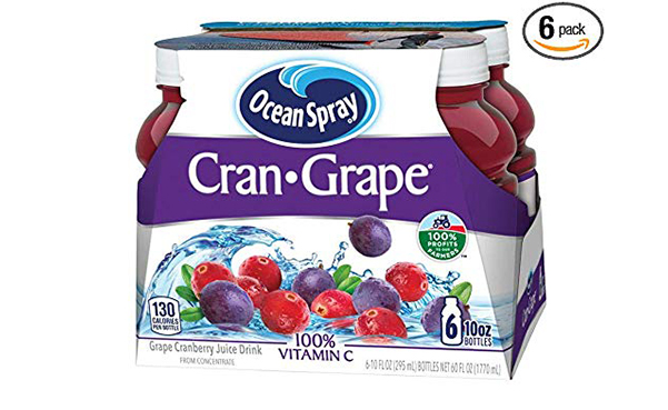 Ocean Spray Cran-Grape Juice Drink, Pack of 6