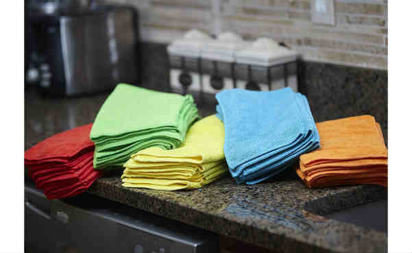 S & T 594501 Microfiber Bulk Cleaning Cloth 25 Pack