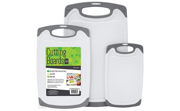 S&T BPA Free Cutting Boards, 3 Pack