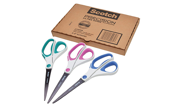 Scotch 8 Inch Precision Titanium Scissors, 3-Pack