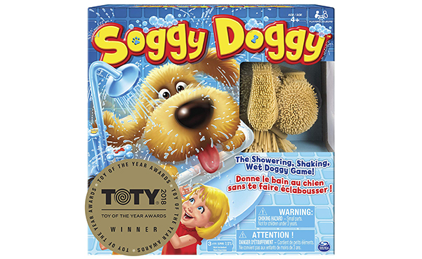 Soggy Doggy Board Game with Interactive Dog Toy
