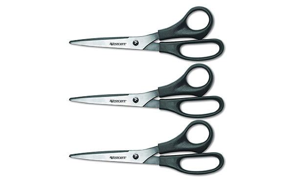 Westcott All Purpose Value Scissors, Pack of 3