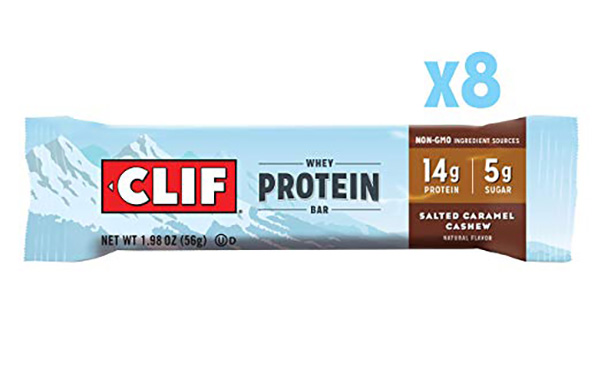CLIF Salted Caramel Cashew Protein Bar, 8 Count