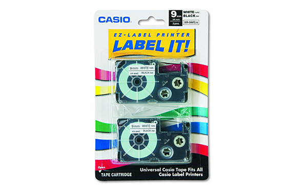 Casio 9mm Labeling Tape, 2-Pack