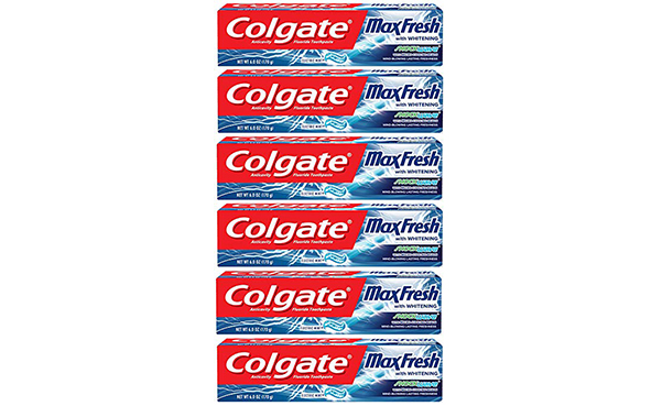 Colgate Max Fresh Shockwave Mint Toothpaste, 6 Pack