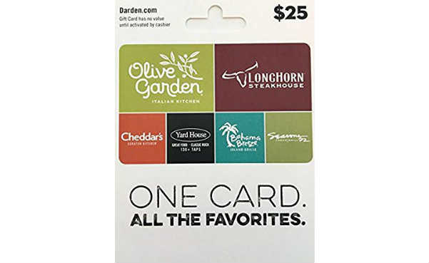 Darden Restaurants Gift Card giveaway