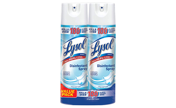 Lysol Crisp Linen Disinfectant Spray, 2 Pack