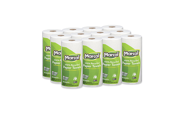Marcal Paper Towels 2 Ply 100 Recycled, 12 Rolls