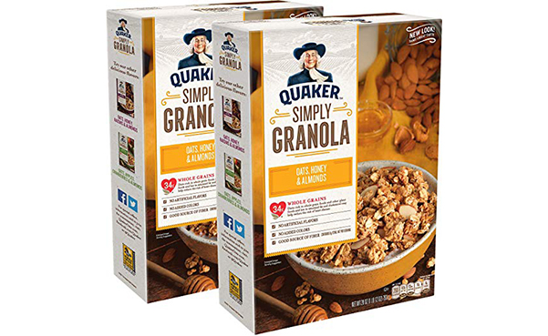 Quaker Honey & Almonds Simply Granola Oats, 2 Pack