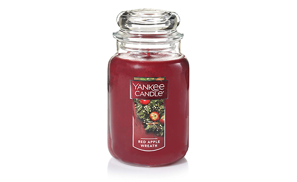 Yankee Red Apple Wreath Large Jar Candle