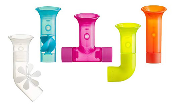 Boon Building Bath Pipes Toy Set, Set of 5