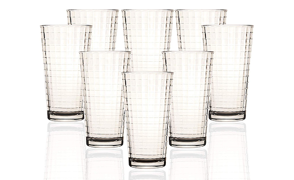 Circleware Set of 8 Highball Drinking Glasses