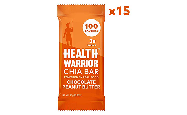 HEALTH WARRIOR Chocolate Peanut Butter Chia Bars, 15 Count
