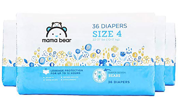 Mama Bear Diapers Size 4, 144 Count