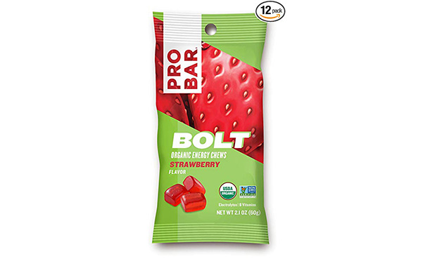 PROBAR BOLT Strawberry Organic Energy Chews, 12 Count