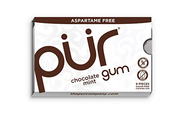 PUR Gum Aspartame Free Chocolate Mint, 12 Count