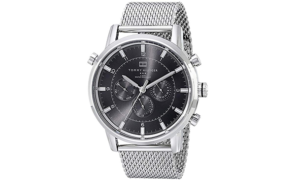 Tommy Hilfiger Men's Silver-Tone Stainless Steel Watch