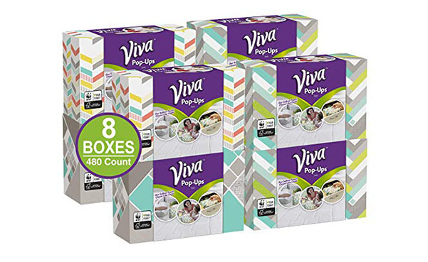 Viva Pop-Ups Paper Towel Dispenser, 8 Boxes