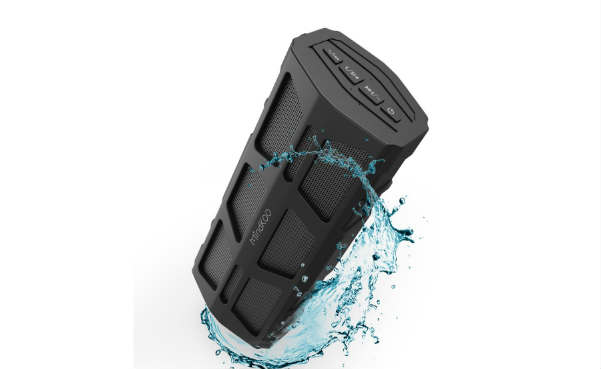 Bluetooth Speaker 30-Hour Playtime MindKoo IPX5 Waterproof Wireless Speakers with Hi-Fi Stereo Sound
