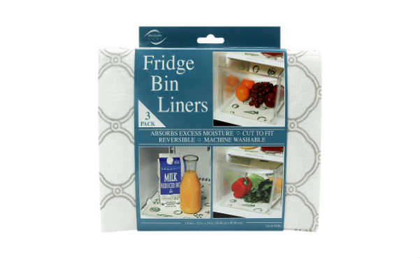 Envision Home Fridge Bin & Shelf Liners 3 Trellis 3 Piece