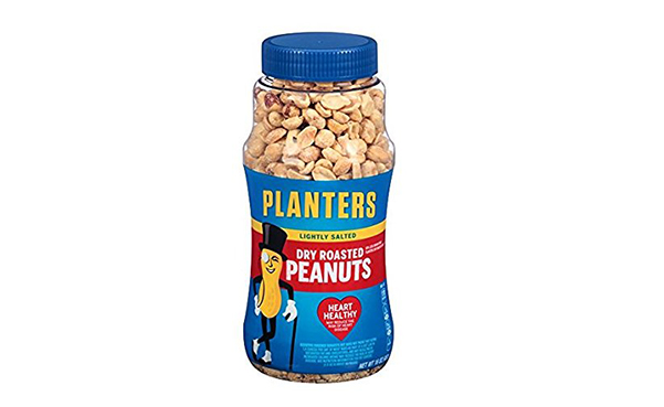 Planters Lightly Salted Dry Roasted Peanuts, Pack of 4
